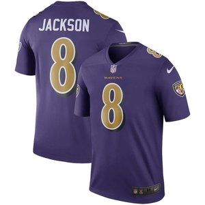 NWT Baltimore Ravens Lamar Jackson Purple Game Player Jersey